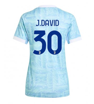 Juventus Jonathan David #30 Udebanetrøje Dame 2025-26 Kortærmet